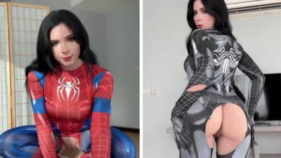 Sweetie fox passionate spider woman vs  black spider girl หนังโป๊ฝรั่ง
